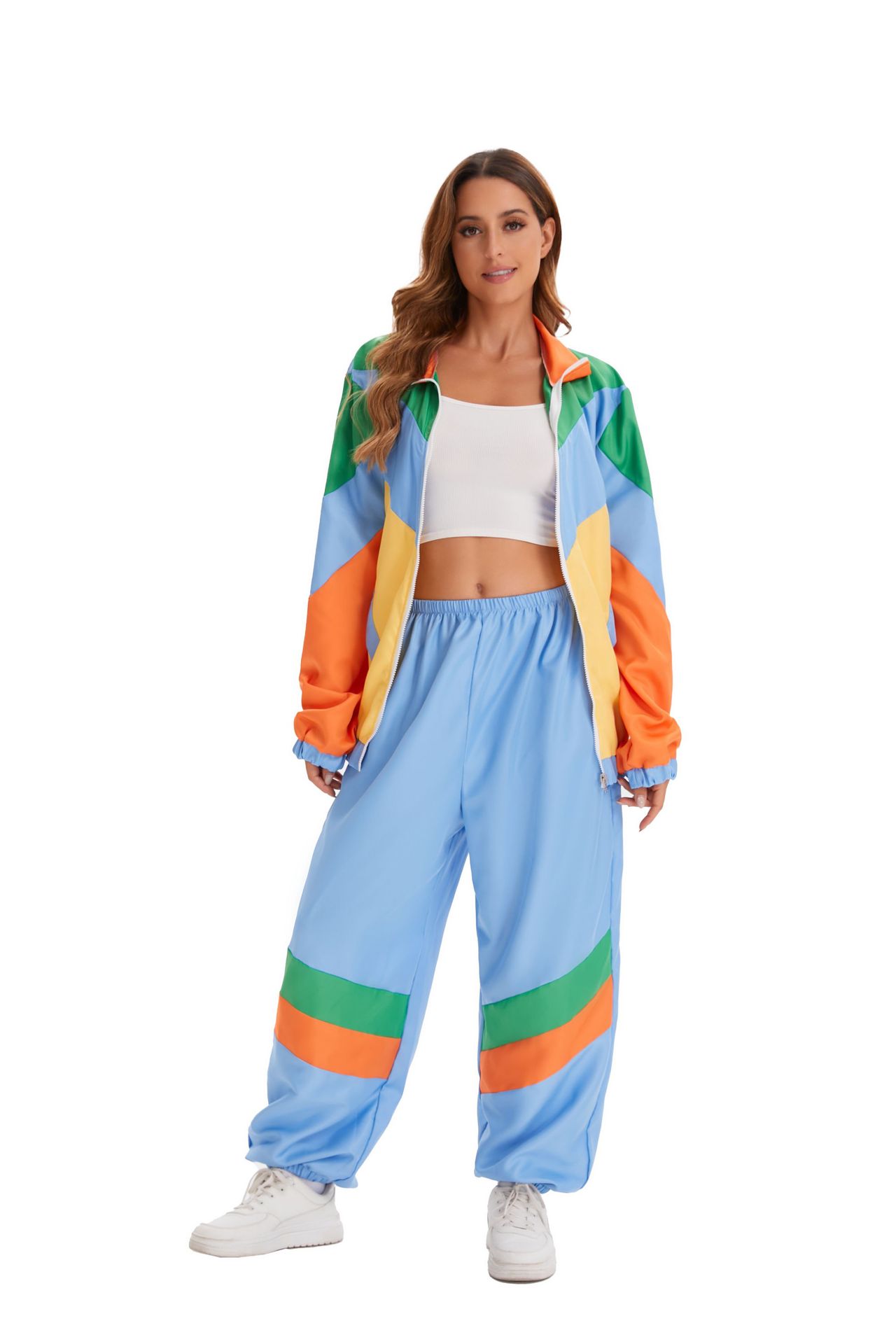 80s Vintage Hip Hop Tracksuit Halloween Retro Costume Fashion Sportswear